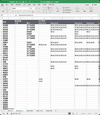 飞书自动考勤模板,替换记录自动计算考勤结果 替换考勤记录自动计算出当月考勤结果,如上班时长、加班时长、周末节假日加班时长、迟到早退分钟次数、缺勤缺卡标记、实际出勤天数、应出勤天数。#飞书考勤 #动态考勤表 #Excel函数 #自动考勤