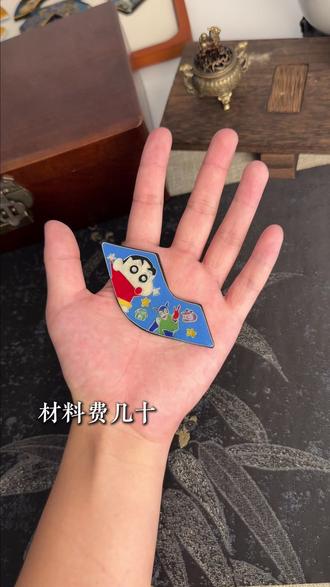 学会了掐丝珐琅车标,晚上两小时专注搞玩手艺 #掐丝珐琅车标 #手艺人 #副业