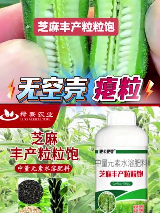 芝麻丰产粒粒饱富含氮、磷、钾大量元素及钙、镁、、锌等中微量元素,精准满足芝麻各生长阶段需求。氮促苗期茎叶生长,磷助根系发育与花芽分化,钾提升籽粒饱满度。添加氨基酸、腐植酸和植物生长调节剂,增强植株活力、改善土壤结构并调控生长节奏#芝麻种植 #芝麻高产种植技术