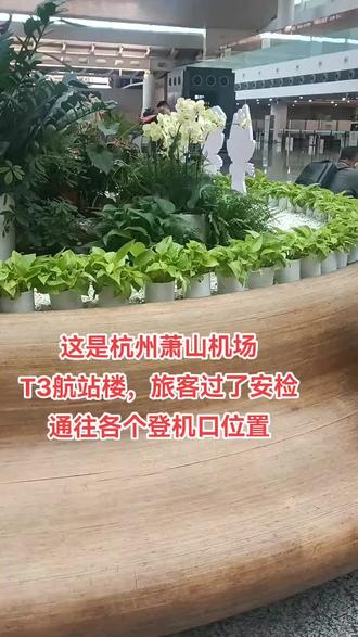杭州萧山机场T3航站楼登机口内景。