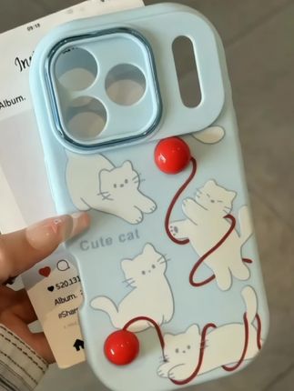 欧克里里立体红毛球猫咪手机壳#也太可爱了吧#全包防摔轻奢大气上档次#爆款热卖中