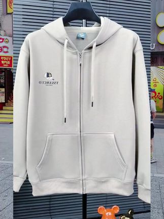 秋季男款卫衣开衫连帽休闲运动宽松大码潮流青少年学生外套秋冬季#男女同款 #开衫外套 #连帽卫衣