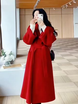 #小个子初秋显瘦穿搭 红色羽绒服女2025冬季新款羽绒可拆卸内胆红色双面呢毛呢大衣加厚#高级感穿搭 #气质女神穿搭 #美出新高度 #羽绒可拆卸双面呢