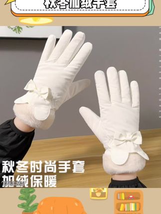 女士时尚保暖手套#保暖手套 #骑车必备 #这个冬天不怕冷