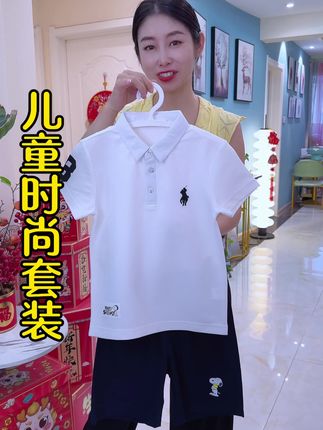 史努比男童短袖套装,孩子穿着好看又时尚,关键现在这个价格太划算了#polo衫 #高品质童装 #潮童穿搭 #儿童套装