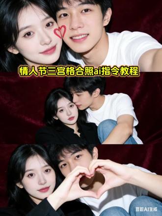 情人节就这样和你的搭子一起拍#情侣拍照姿势 #情侣写真 #情人节 #豆包ai #豆包P图已经nextlevel了 情人节合照ai指令 情侣合照ai指令 情人节三宫格合照指令 情侣三宫格合照ai指令 情人节氛围感拍照 情侣写真指令 情侣头像ai指令