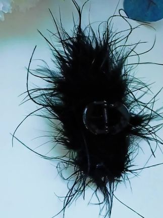 好看时髦羽毛抓夹