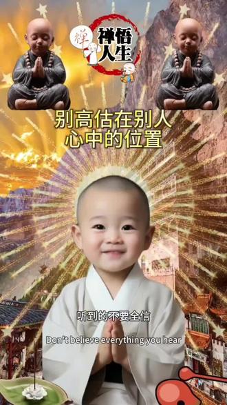 禅悟人生励志情感语录/剪同款导入视频或照片即可#剪映视频制作 #一禅小和尚语录 #小和尚 #妙语禅心 #悟人生之道