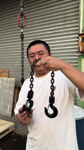 双头旋转钩链条 #旋转吊钩 #起重链条 #链条吊钩 #吊索具 #吊钩