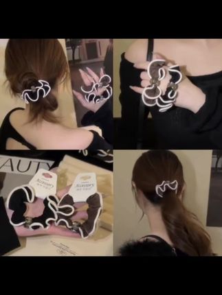 韩国轻奢牛奶丝丝滑发圈木耳边闪钻韩系轻奢发绳高弹力头绳皮筋#好物推荐🔥