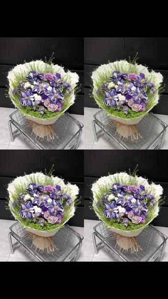 紫色系花束制作教程
#花束教程