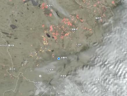 卫星🛰帮大家找到长春烟霾的成因了😷😷😷