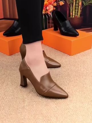 #粗跟单鞋#穿出高级感 #时尚美鞋 #好穿不累脚 #脚宽脚胖都可以