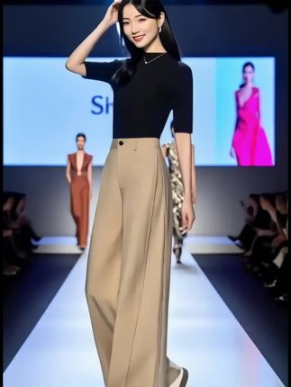 念吾阔腿裤女2025春秋新款今年流行梧桐裤子垂坠感高级感直筒长裤#时尚大方#时尚潮流#无限回购的宝藏单品 #时尚百搭#时尚休闲