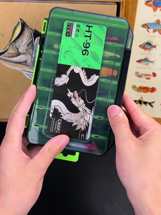 双面饵盒钩鱼配件盒路亚盒双层收纳盒路亚饵盒便携 双面米诺假饵盒#路亚盒 #双层收纳盒 #双面饵盒 #路亚假饵 #路亚野钓