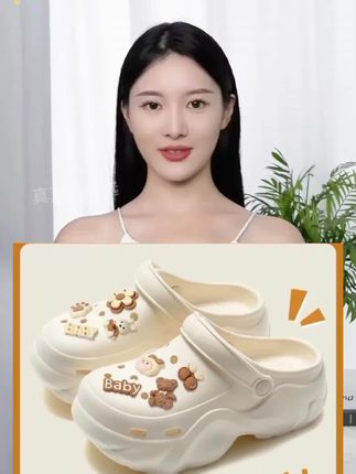 #好物推荐🔥 #猫力 孕妇厚底洞洞鞋女款夏季外穿2025新款沙滩海边包头拖凉拖鞋