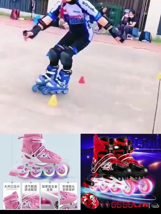 溜冰鞋男孩轮滑鞋女孩儿童初学者女童男童全 套装滑冰鞋滑轮鞋旱冰#溜冰鞋 #轮滑鞋 @DOU+上热门 @DOU+小助手
