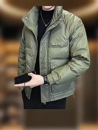 Romon/罗蒙羽绒服商务男士休闲外套冬季新款百搭保暖加厚短款夹克