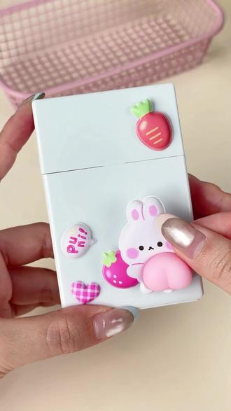 打开就不想送人:粉嫩小兔屁屁贴🎀 #屁屁贴 #屁屁贴防撞贴 #屁屁贴捏捏乐 #解压玩具 #闪乐贴纸