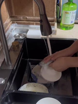 洗碗海绵块不沾油双面海绵擦不伤锅钢丝洗碗布百洁布刷锅刷碗神器#洗碗神器 #家务好物 #海绵擦 #厨房清洁 #不沾油海绵