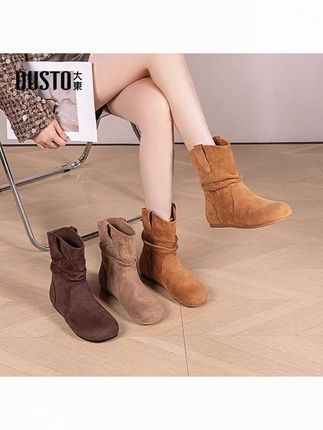 大东秋季新款加绒舒适勃肯堆堆靴#短靴 #脚宽脚胖都可以 #上脚舒适 #女鞋推荐 #好穿又好搭