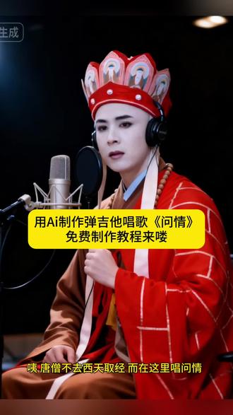 用Ai制作唐僧唱《问情》制作教程!#热点 #音乐 #即梦ai #上热搜 #教程