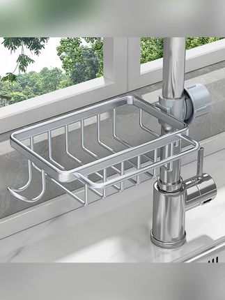 #水龙头置物架 #水龙头置物架厨房 #水龙头置物架收纳架 #厨房置物架 #厨房置物架推荐 厨房水龙头置物架洗碗洗菜池水槽架沥水篮海绵刷百洁布抹布收纳架