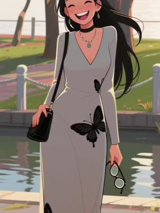法式温柔系高级感度假风气质#名媛女神范连衣裙子春夏#显瘦长裙#凌晨与午夜的距离