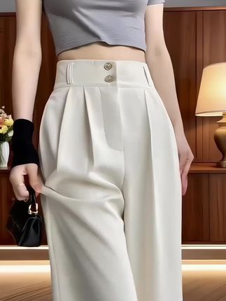 #秋季穿搭 #窄版阔腿裤 #西装直筒裤 #休闲裤 #显高显瘦显腿长