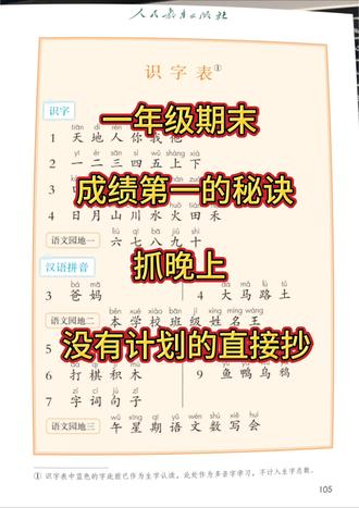 一年级上册语文期末复习计划来了🔥#一年级语文#知识点总结#必考考点 #期末复习冲刺 #学霸秘籍