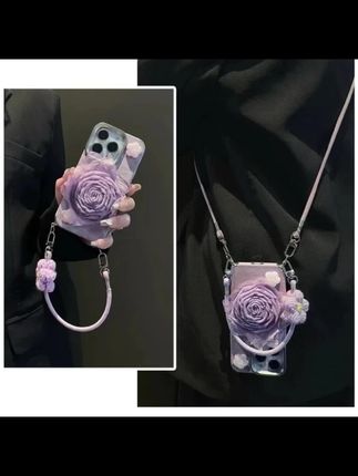 香芋紫色高级花朵手机壳你值得拥有#颜值高 #闺蜜同款 #永生花