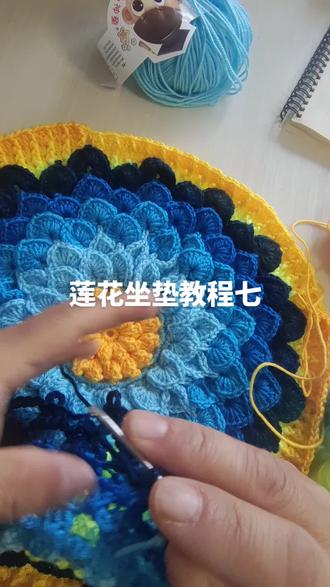 莲花坐垫教程七#做手工我是认真的 #零基础学钩针 #爱生活爱编织 #努力每天努力一点点 #手工diy