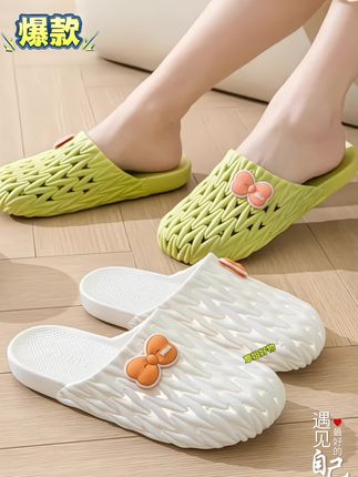 夏日平底洞洞凉拖鞋#软底软面舒适轻便