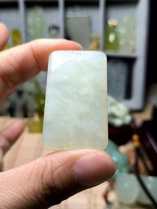 #天然岫玉精品高冰古风平安无事牌吊坠#私人制定 #高品质岫玉无事牌#岫玉原产地 工厂店
