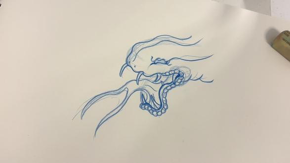 来一期蛇脑壳#纹身手稿绘制 #纹身蛇图案 #不会画硬画#嘉善纹身