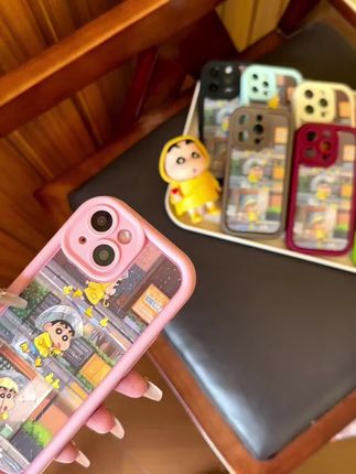 雨衣小新适用iphone16苹果手机壳15promax金刚砂14/13全包12可爱#手机壳 #平价好物 #网红手机壳  #无限回购的宝藏单品#男士神仙单品