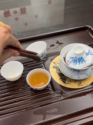 茶时间#纯手绘盖碗 