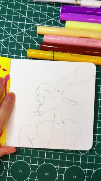 大家好,我是夏奇羊,你是谁? #画画 #跟着抖音学画画 #零基础学画画 #疯狂动物城 #创意绘画