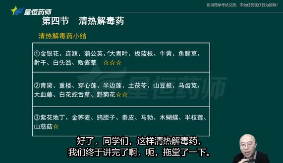 执业药师备考|中药学专业知识二第四节清热解毒药精华考点汇总 #中药 #备考 #考试技巧 #刘庆华老师 #星恒药考