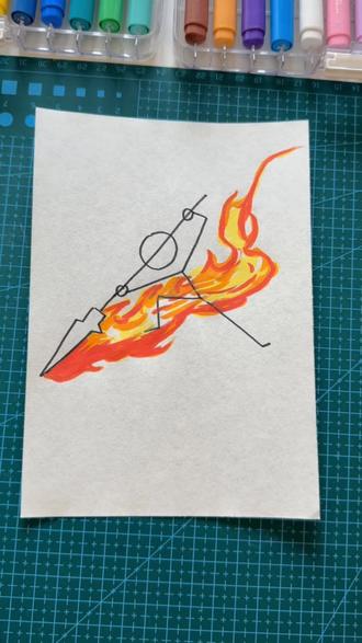 火柴人的火焰伤害简笔画 新的学的火柴人简笔画怎么样#火柴人#简笔画#简笔画教程