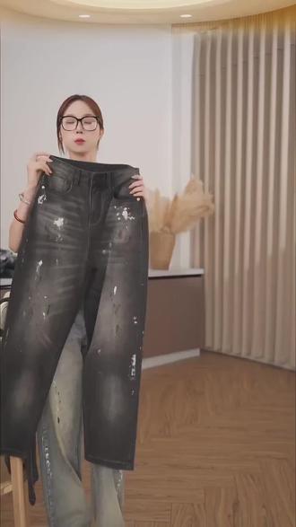 这条泼墨牛仔裤!夏天穿也太舒服了吧!