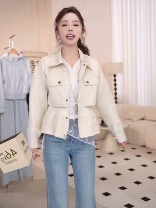 2025年春季新款时尚气质收腰设计感风衣夹克女小个子显高百搭外套