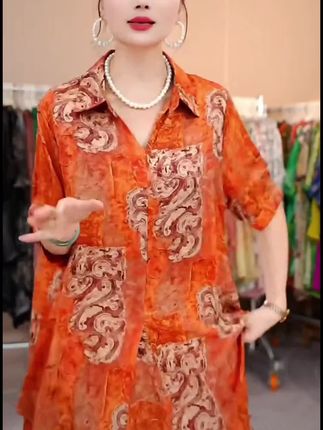 夏季新款【念之】休闲风不闷热显年轻显瘦遮肉大码女装套装#高级感穿搭 #气质女神穿搭 #面料舒适透气 #大码女装 #高贵优雅