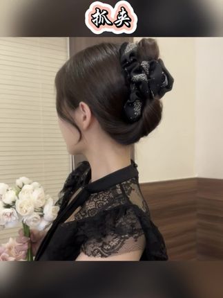 轻奢闪钻云朵抓夹高级感百搭发卡鲨鱼夹后脑勺马尾夹闪闪发饰女#抓夹#抓夹用法 #抓夹教程 #抓夹发型 #抓夹发型