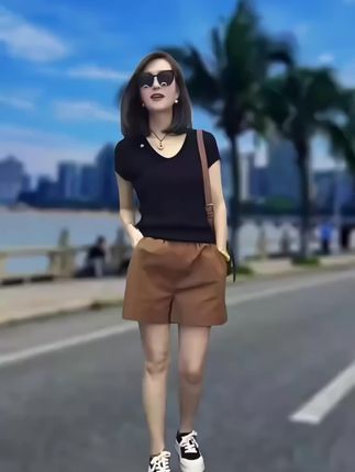 2025夏天就靠这套两件套续命了! #穿搭显贵傻瓜公式  小众设计感上衣+高腰短裤,一套搞定出门look。上衣做了不规则下摆,悄悄遮住小肚腩;短裤是显腿长的A字版型,胯宽腿粗都能藏。配色清爽又吸睛,奶油黄拼白、薄荷绿撞灰,上身瞬间减龄五岁。面料轻薄透气,35℃穿也不闷汗。随便踩双帆布鞋就很出片,逛街约会都亮眼,关键是不挑身材,80-150斤都能穿,洋气又有范儿~#休闲减龄穿搭 #夏季穿搭 #减龄气质 #面料舒适透气 @DOU+小助手