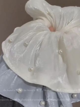 超仙褶皱裙摆大肠发圈高级感头花2025新款扎头绳女气质马尾橡皮筋#发圈头绳