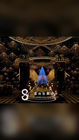 黑金厅:预算友好、奢华出片,适配婚礼、晚宴等各类高端场景 #婚礼堂设计 #婚礼堂改造 #宴会厅设计 #玺尚婚礼堂设计 #黑金厅