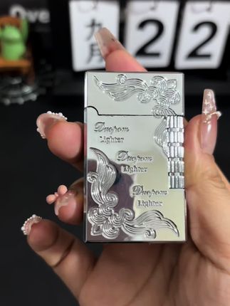 双火焰侧滑充气款#礼物推荐 #送男朋友礼物 #强烈推荐 #双火焰打火机 #充气款