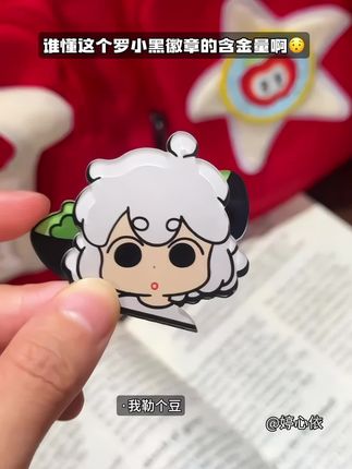 谁懂这个罗小黑徽章的含金量啊😯#萌物 #罗小黑战记 #罗小黑徽章#是时候安排一下了 #玩个很新的东西