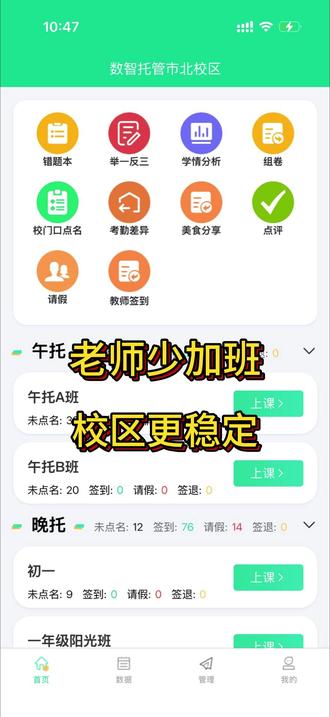 老师少加班,校区更稳定 #托管升级 #托管软件 #托管系统 #数智托管 #托管数智化 @DOU+小助手